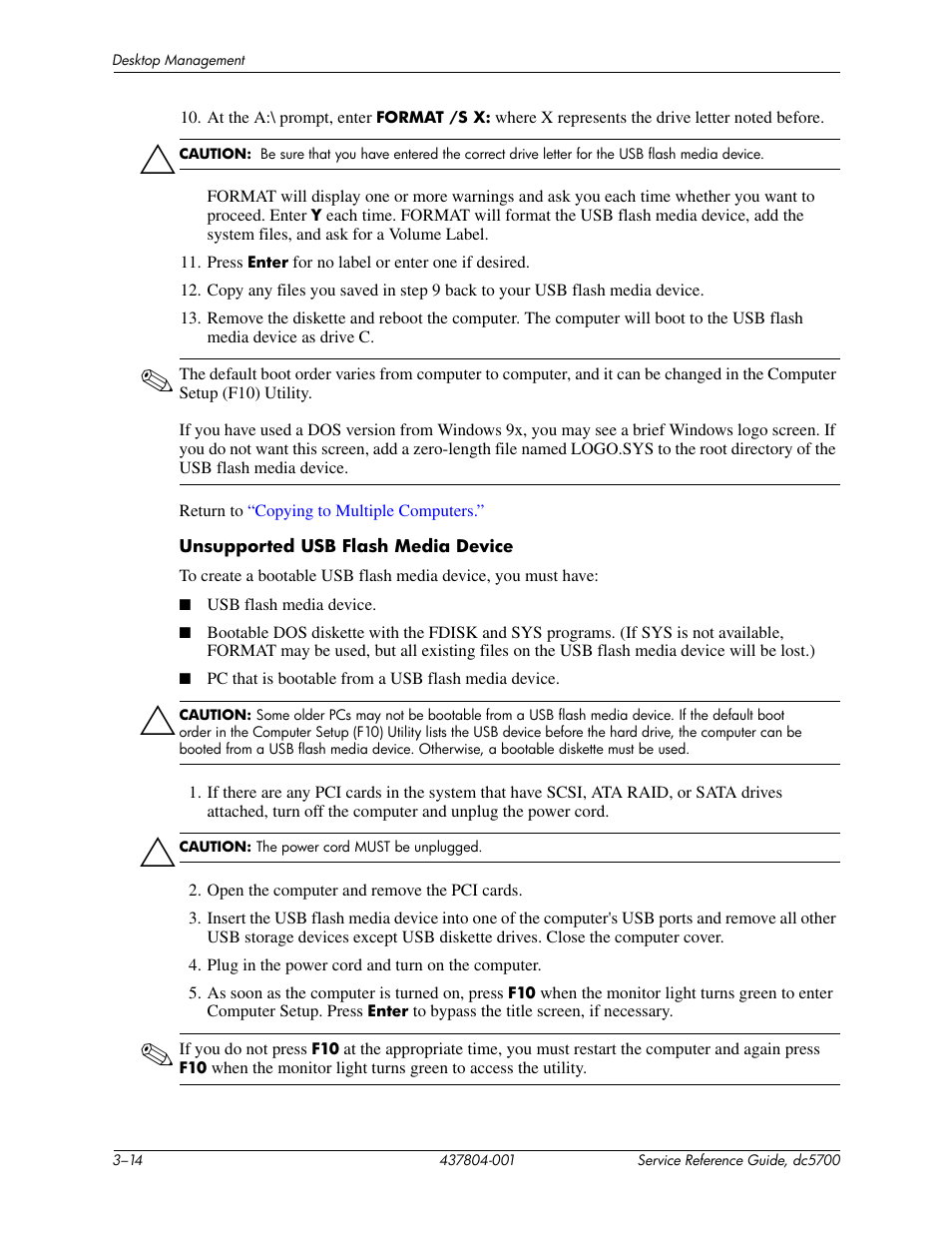 HP dc5700 User Manual | Page 42 / 216