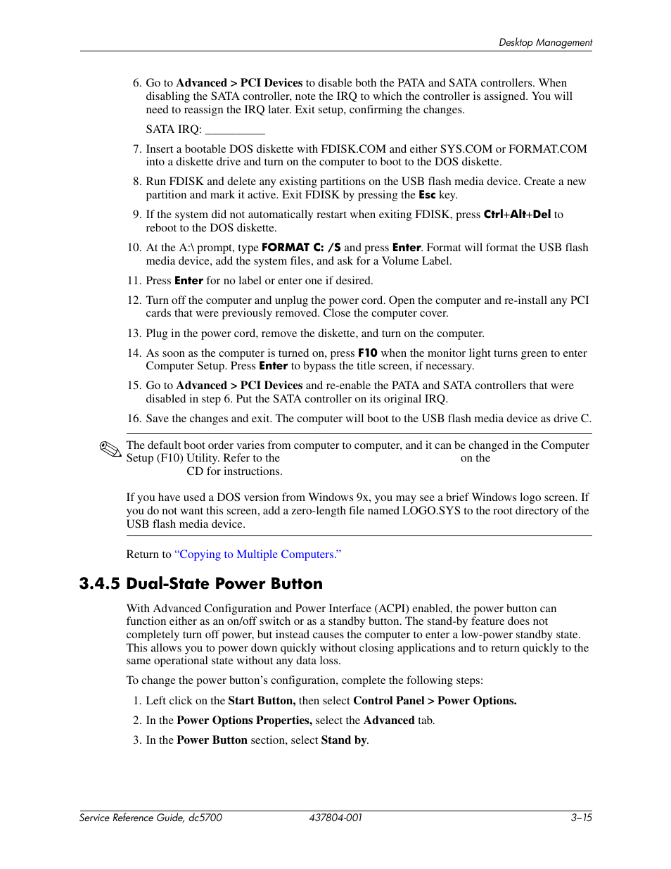 5 dual-state power button | HP dc5700 User Manual | Page 43 / 216