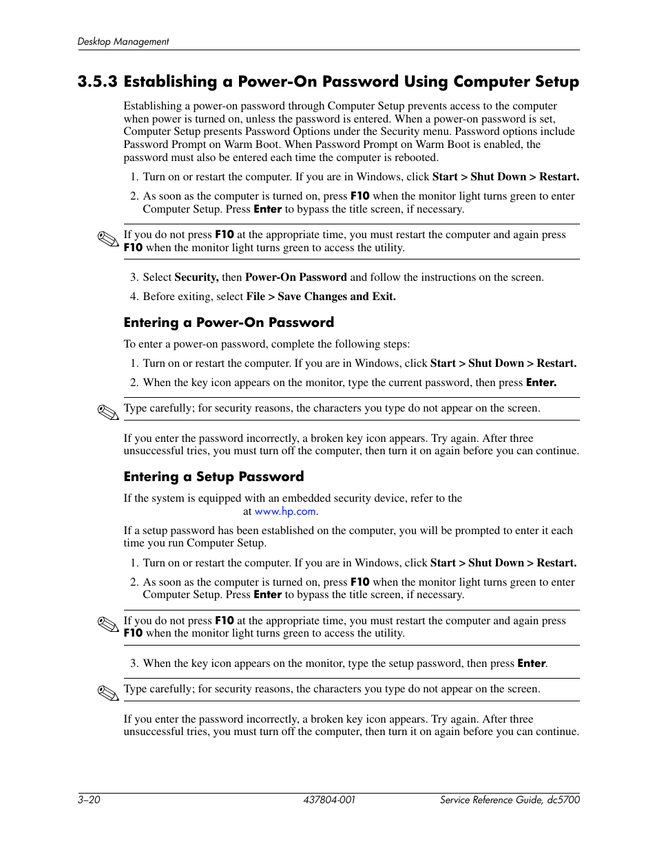 HP dc5700 User Manual | Page 48 / 216