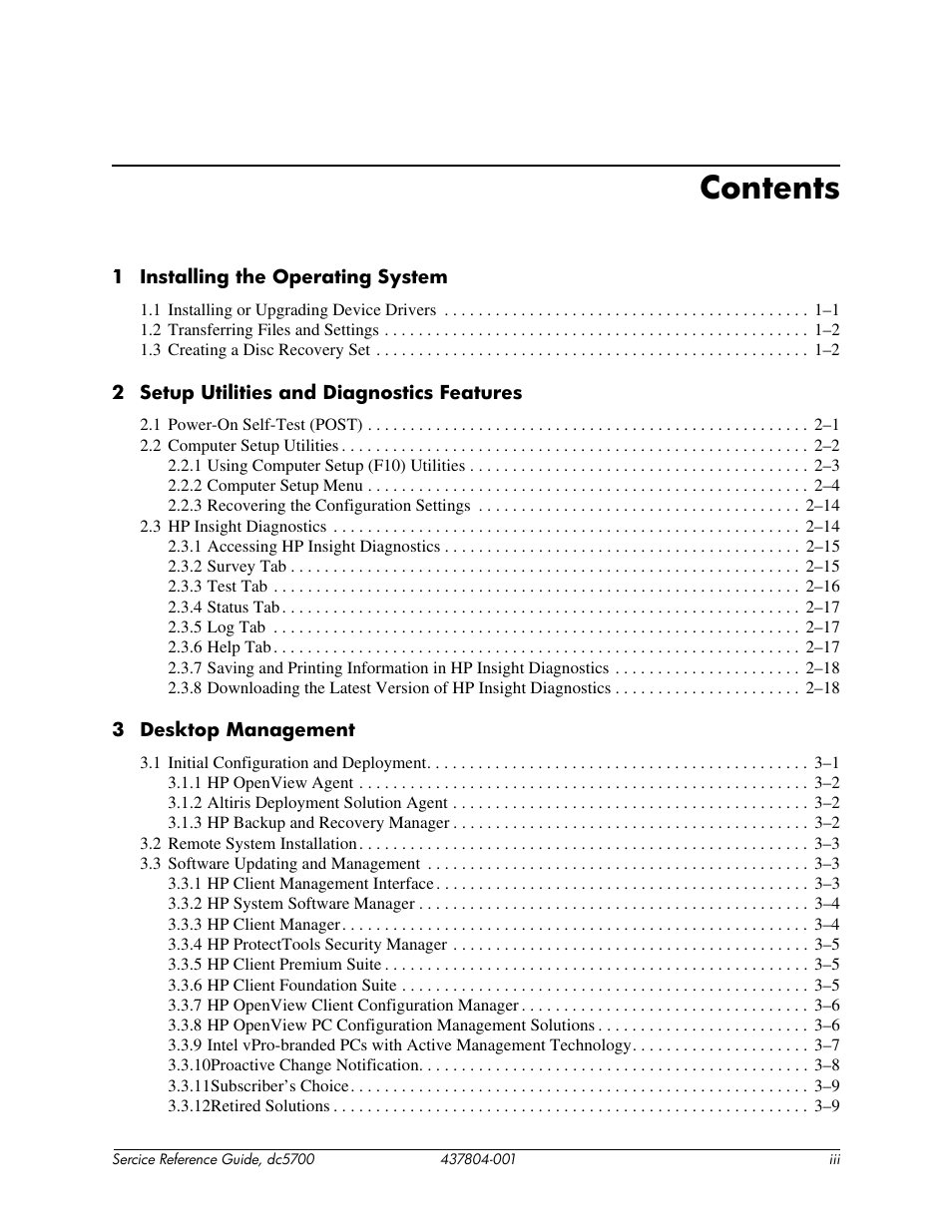 HP dc5700 User Manual | Page 5 / 216