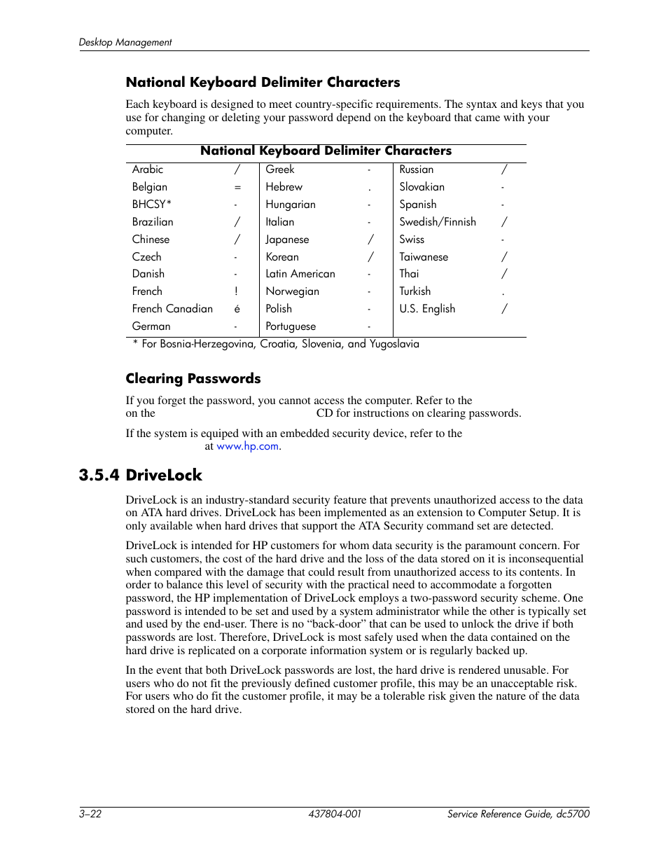 4 drivelock | HP dc5700 User Manual | Page 50 / 216