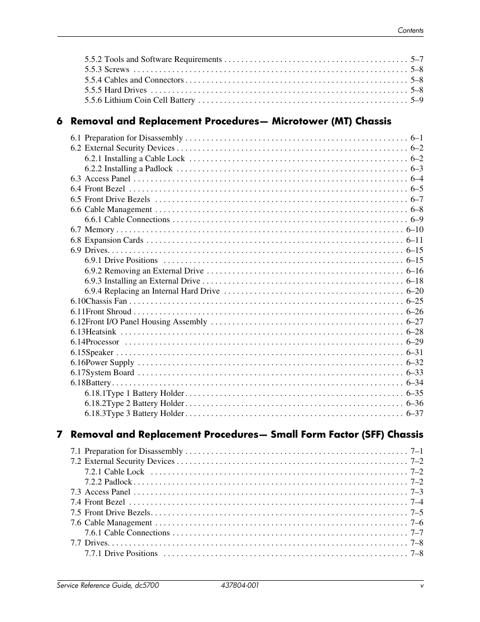 HP dc5700 User Manual | Page 7 / 216