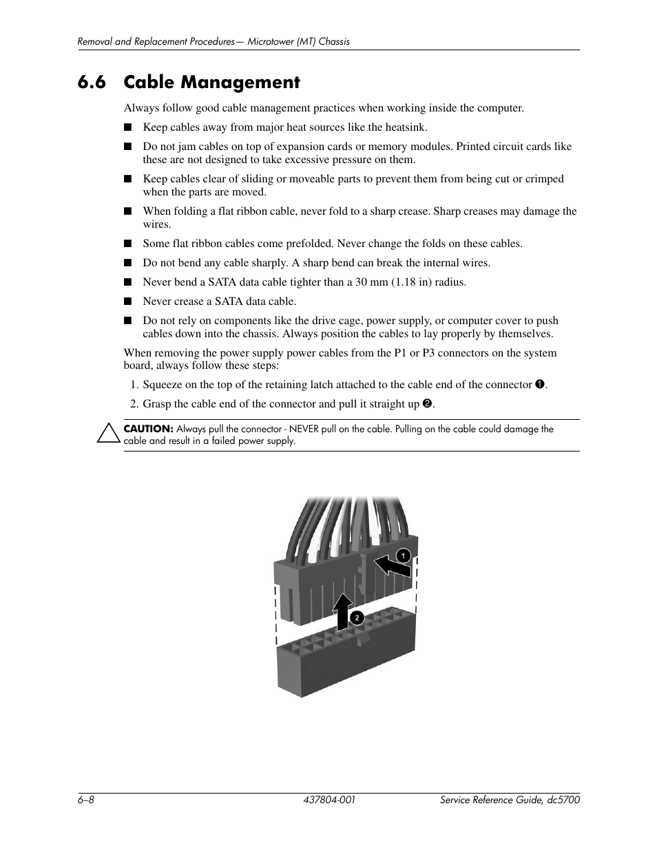 6 cable management | HP dc5700 User Manual | Page 74 / 216