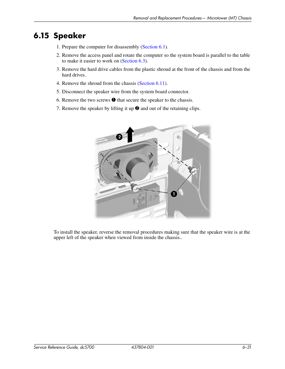 15 speaker | HP dc5700 User Manual | Page 97 / 216