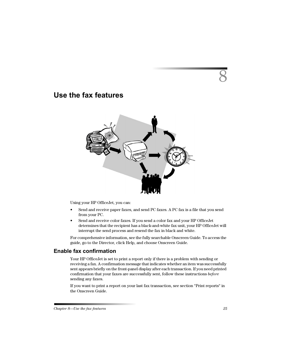 8vh wkh id[ ihdwxuhv, Qdeoh id[ frqilupdwlrq | HP V Series User Manual | Page 29 / 56