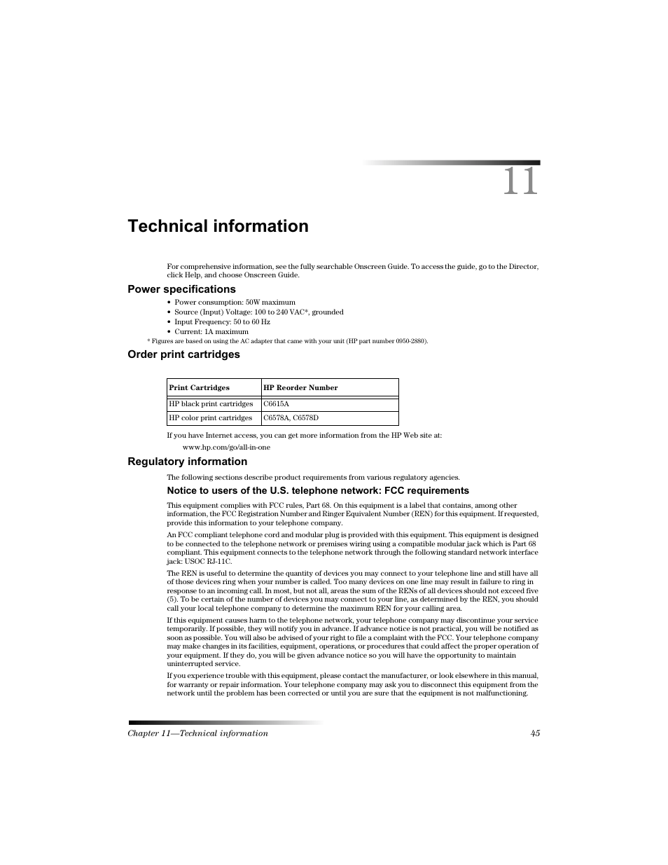 7hfkqlfdo lqirupdwlrq, 3rzhu vshflilfdwlrqv, 2ughu sulqw fduwulgjhv | 5hjxodwru\ lqirupdwlrq | HP V Series User Manual | Page 47 / 56