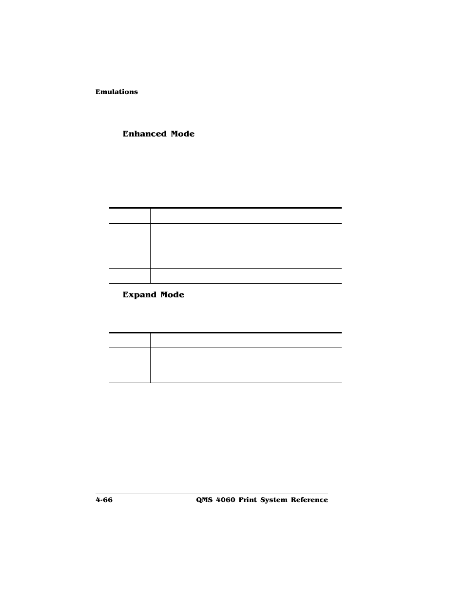 Enhanced mode, Expand mode | HP QMS 4060 User Manual | Page 100 / 232