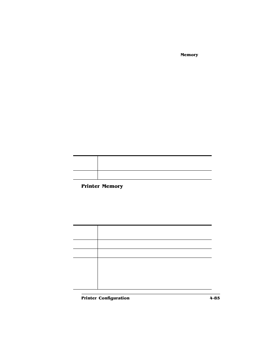 Printer memory | HP QMS 4060 User Manual | Page 119 / 232