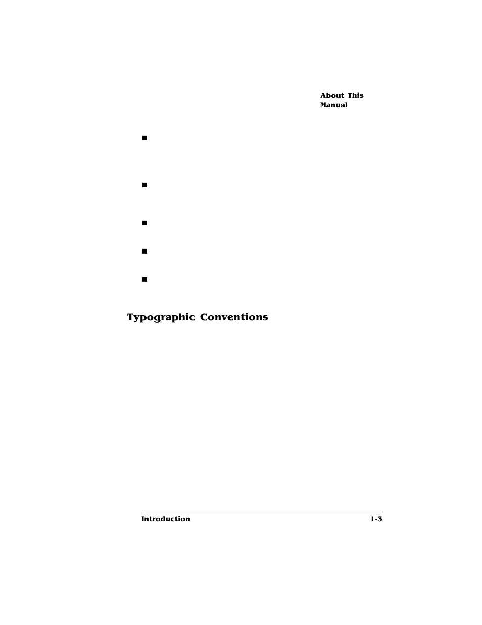 Typographic conventions, Typographic conventions 1-3 | HP QMS 4060 User Manual | Page 13 / 232