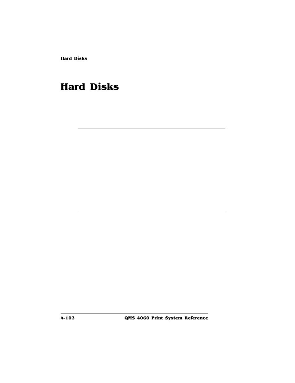 Hard disks, Hard disks -102 | HP QMS 4060 User Manual | Page 136 / 232