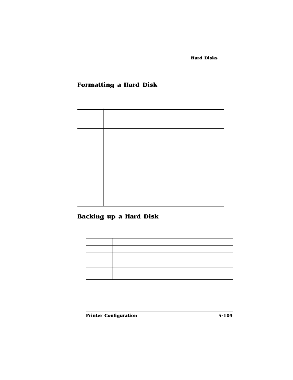 Formatting a hard disk, Backing up a hard disk | HP QMS 4060 User Manual | Page 137 / 232