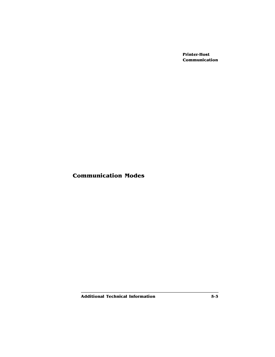 Communication modes, Communication modes 5-3 | HP QMS 4060 User Manual | Page 145 / 232