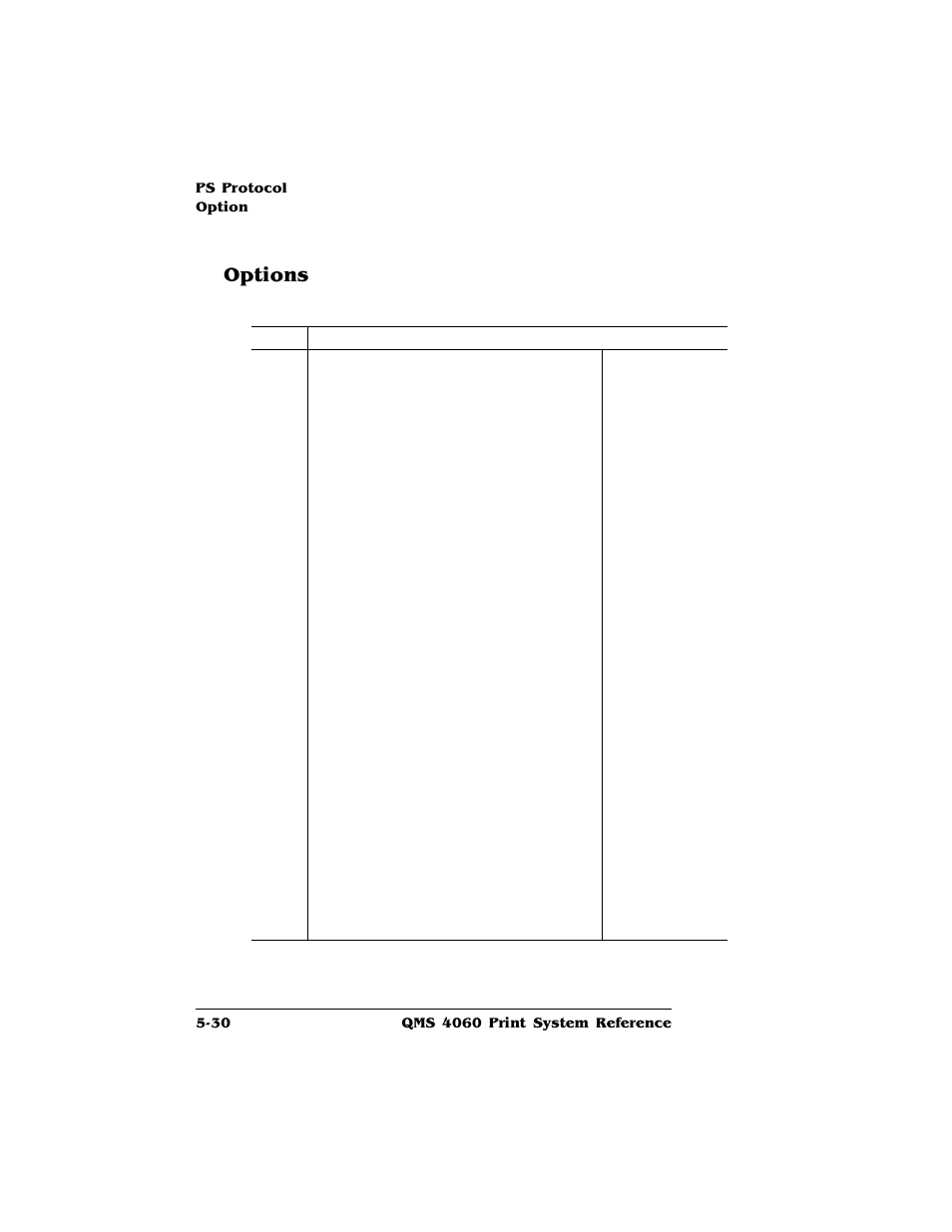 Options, Options 5-30 | HP QMS 4060 User Manual | Page 172 / 232