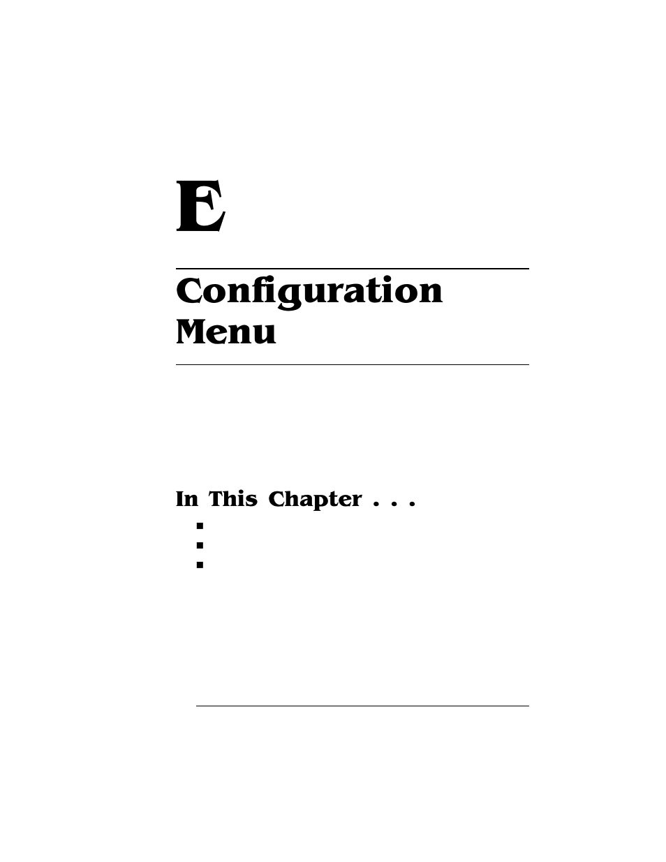 Configuration menu, E configuration, Menu | Appendix e—configuration menu | HP QMS 4060 User Manual | Page 217 / 232
