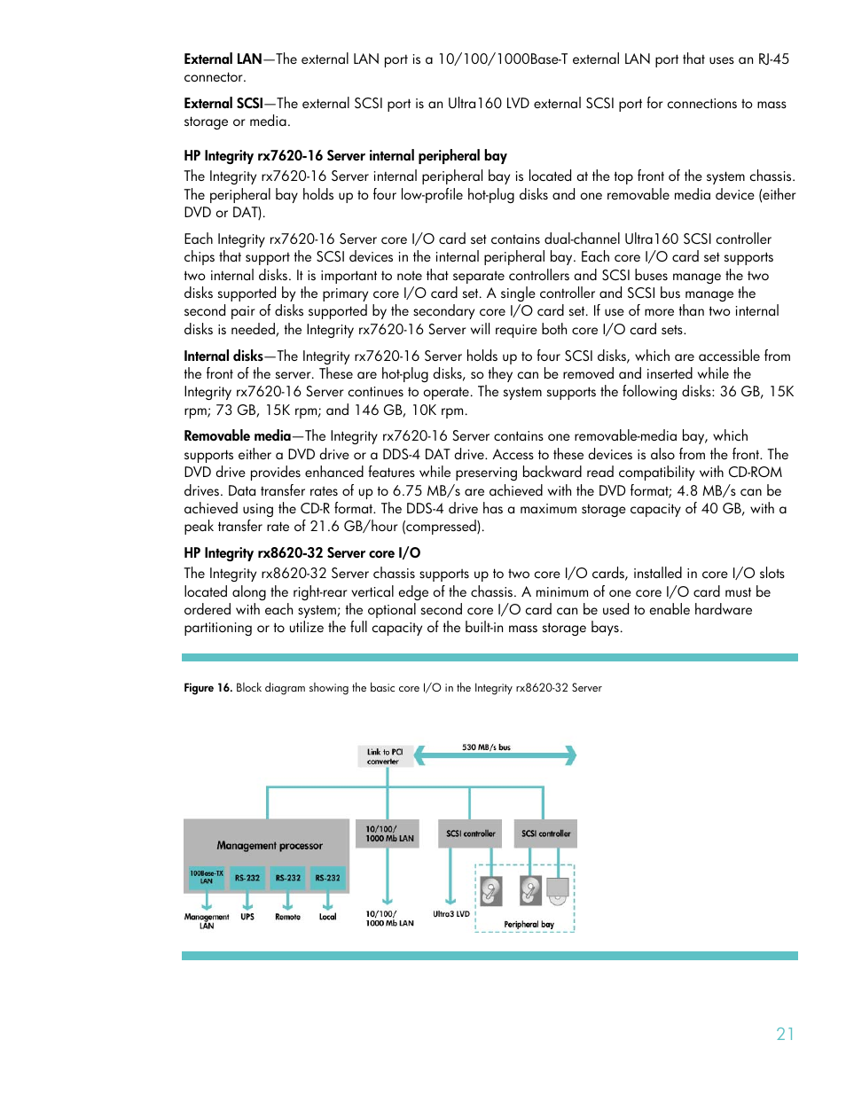 Hp integrity rx8620-32 server core i/o | HP RX8620-32 User Manual | Page 21 / 43
