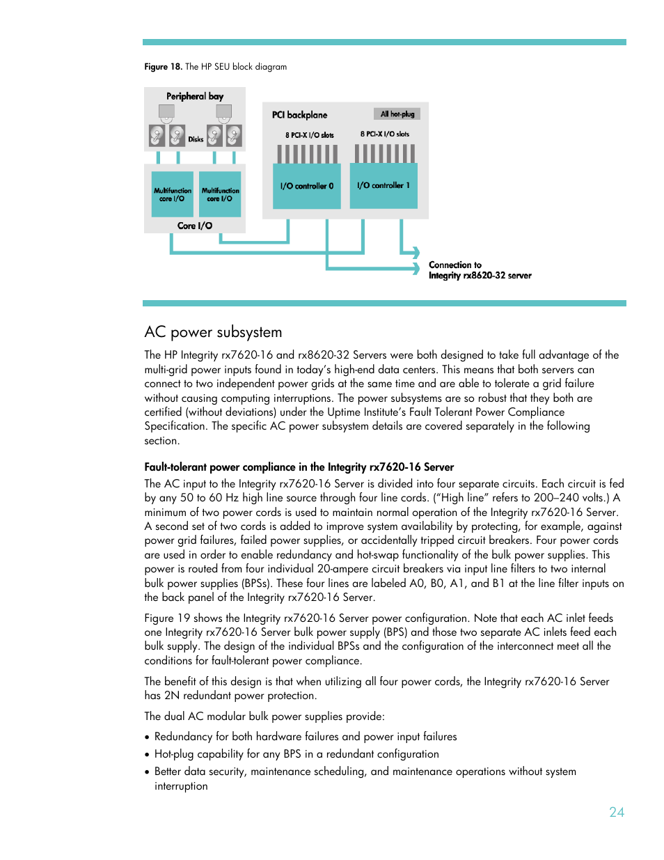 Ac power subsystem | HP RX8620-32 User Manual | Page 24 / 43