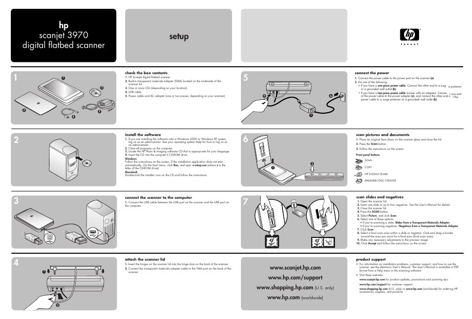 HP SCANJET 3970 User Manual | Page 2 / 2