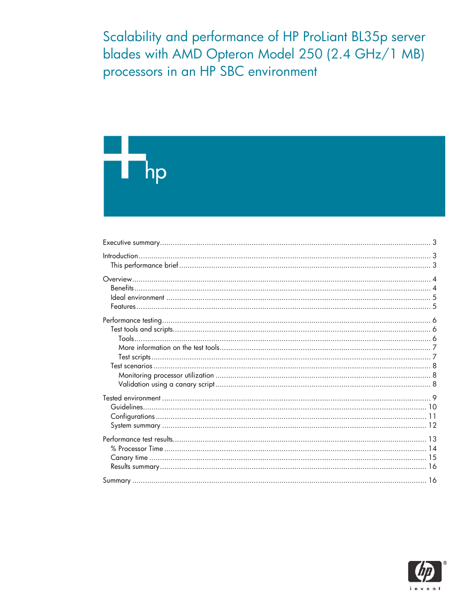 HP BL35P User Manual | 22 pages