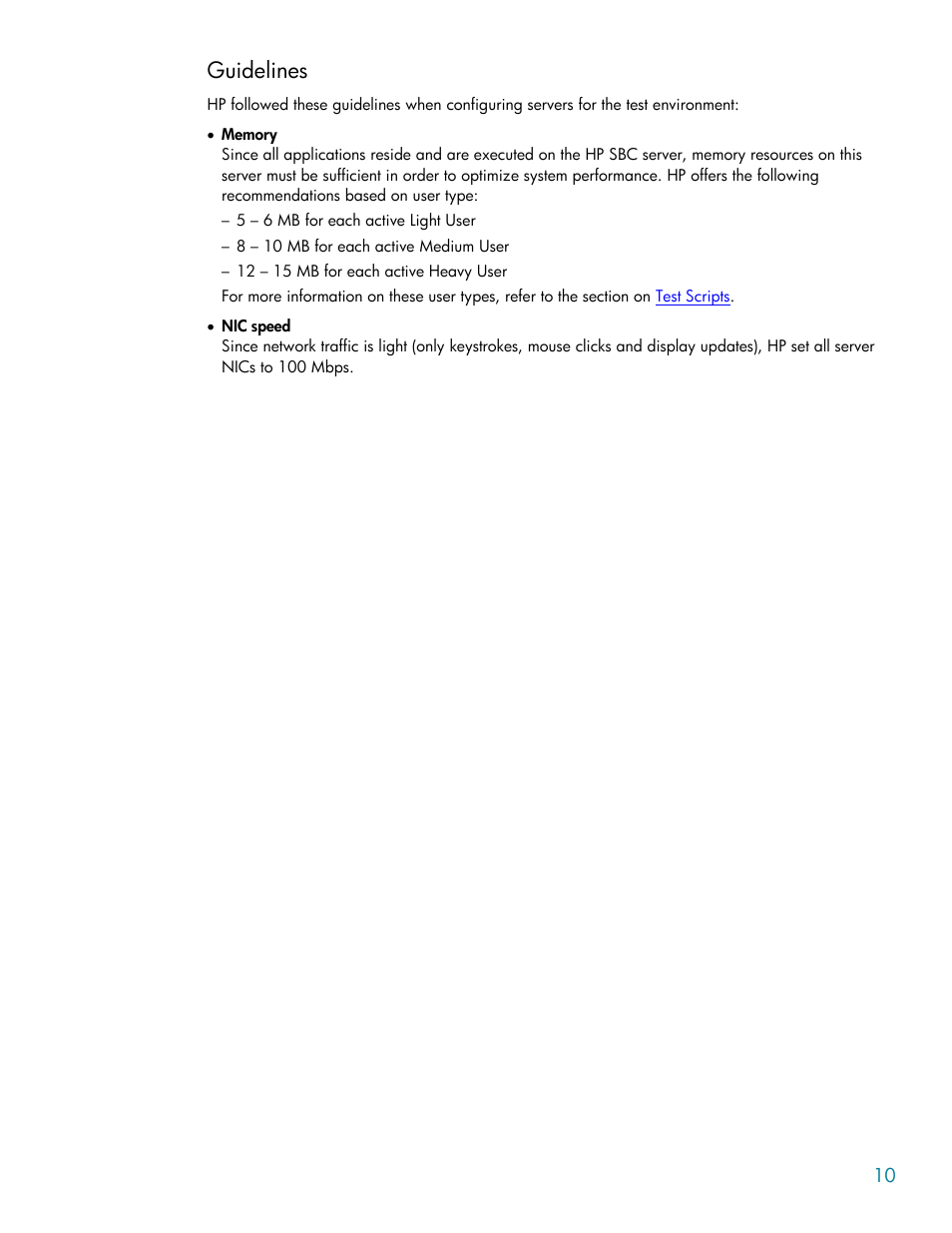 Guidelines | HP BL35P User Manual | Page 10 / 22