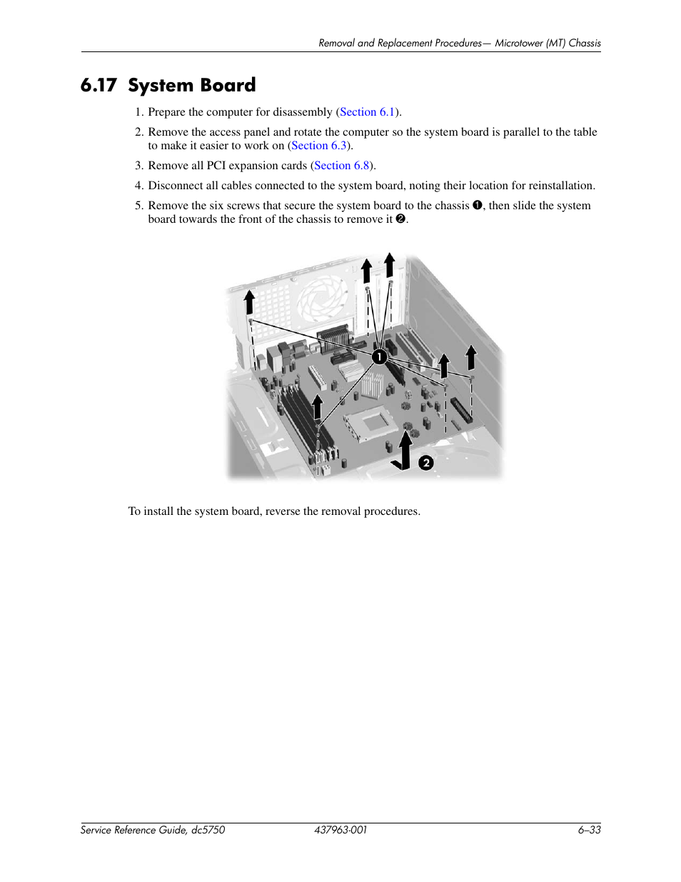 17 system board | HP COMPAQ DC5750 User Manual | Page 101 / 214