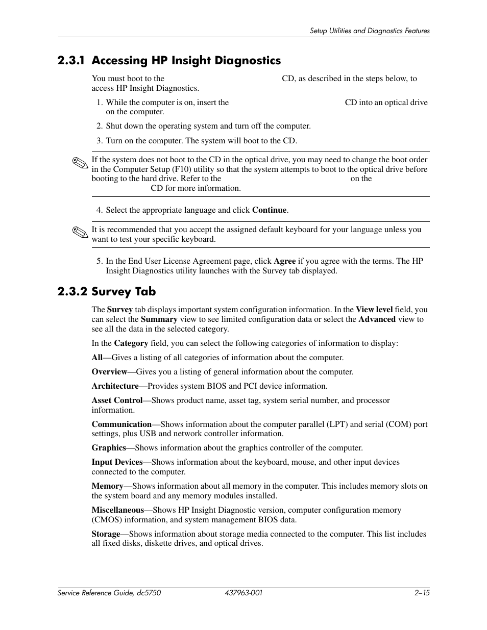 HP COMPAQ DC5750 User Manual | Page 25 / 214
