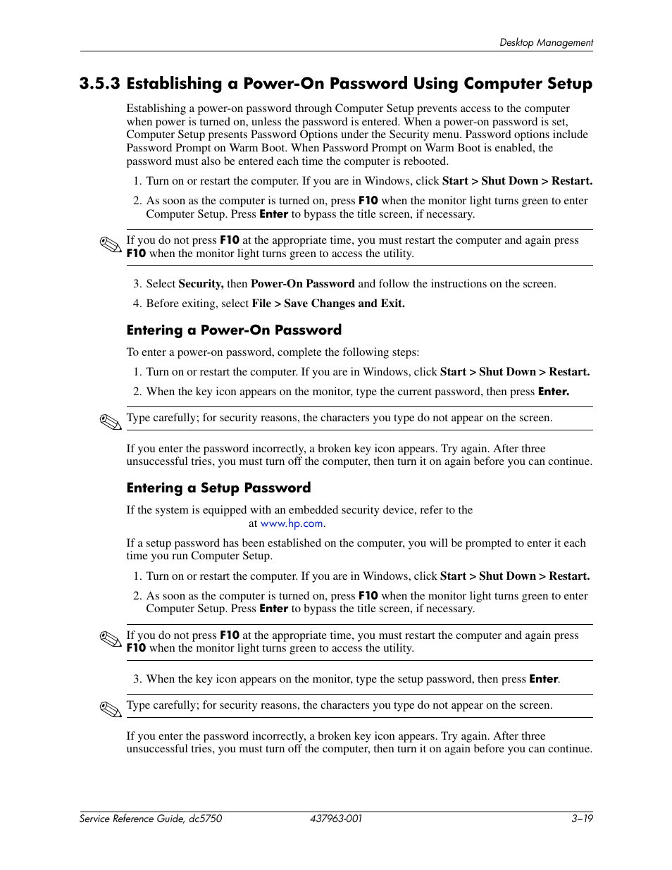 HP COMPAQ DC5750 User Manual | Page 47 / 214