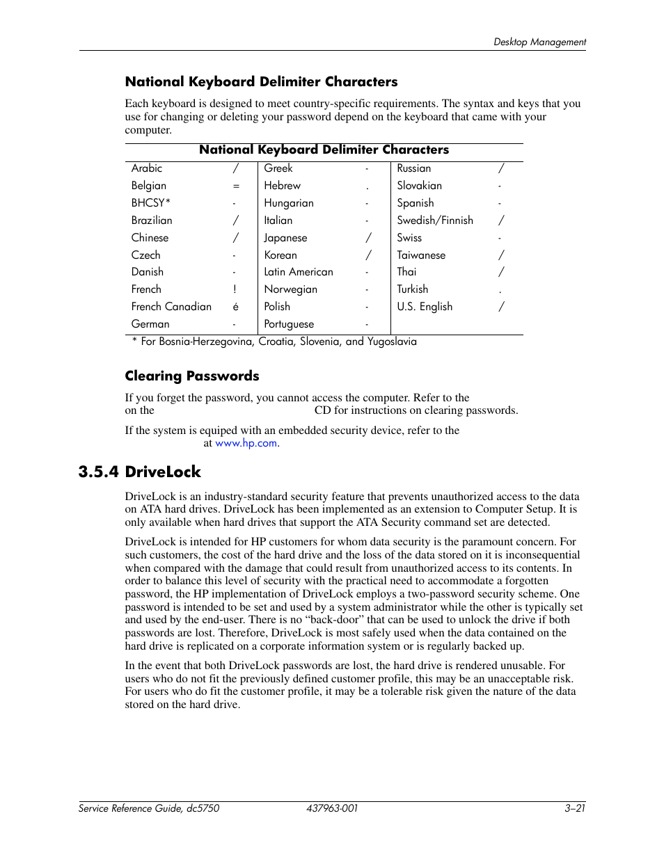 4 drivelock | HP COMPAQ DC5750 User Manual | Page 49 / 214