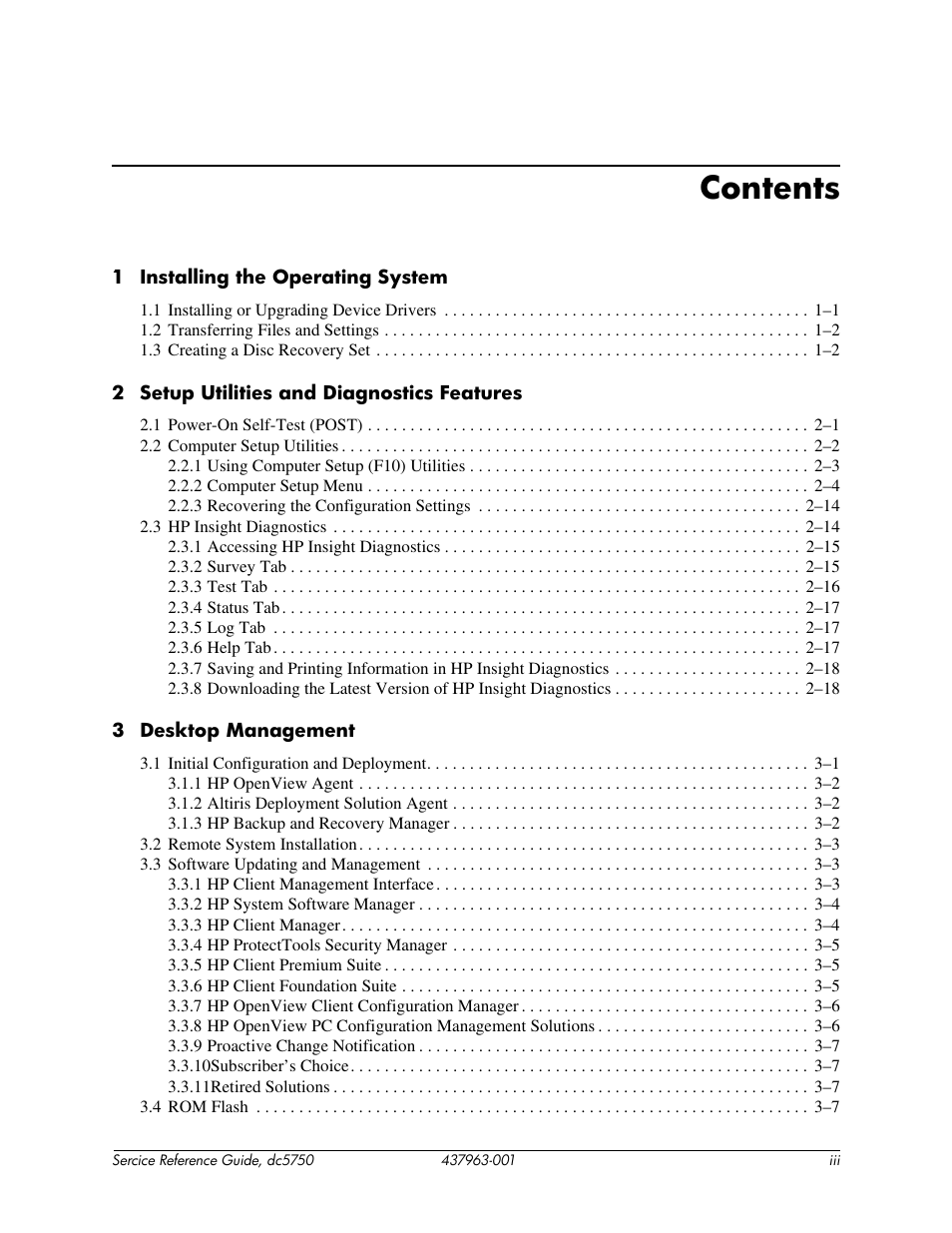 HP COMPAQ DC5750 User Manual | Page 5 / 214