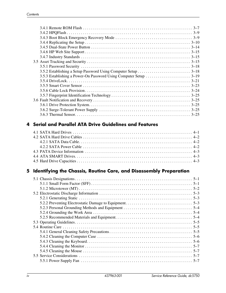 HP COMPAQ DC5750 User Manual | Page 6 / 214