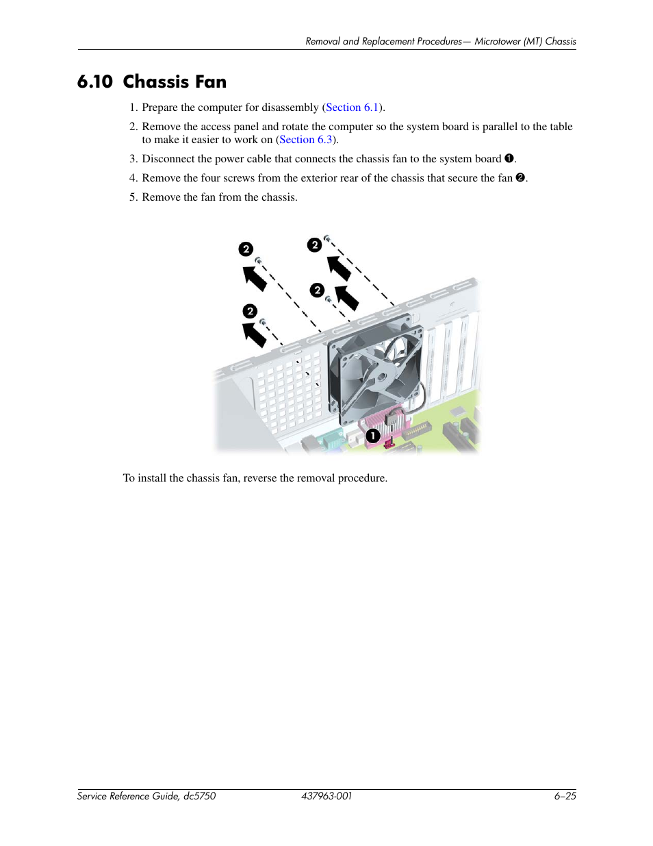 10 chassis fan | HP COMPAQ DC5750 User Manual | Page 93 / 214