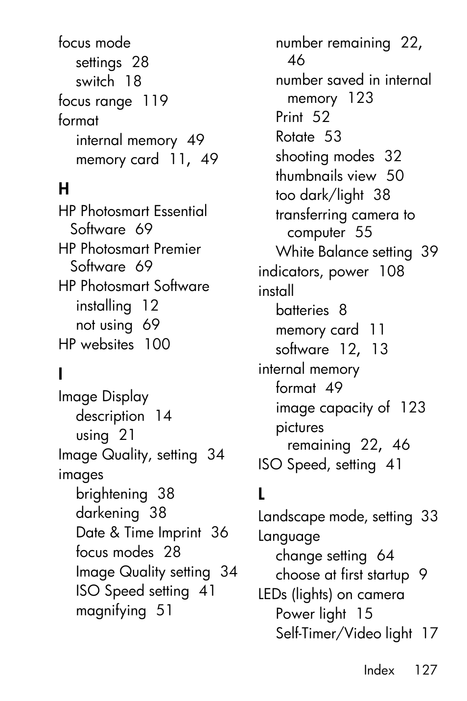 HP Photosmart E327 User Manual | Page 127 / 130