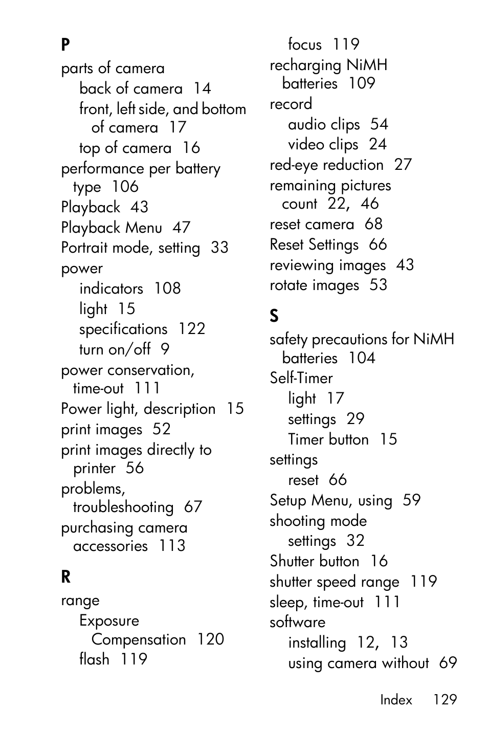 HP Photosmart E327 User Manual | Page 129 / 130