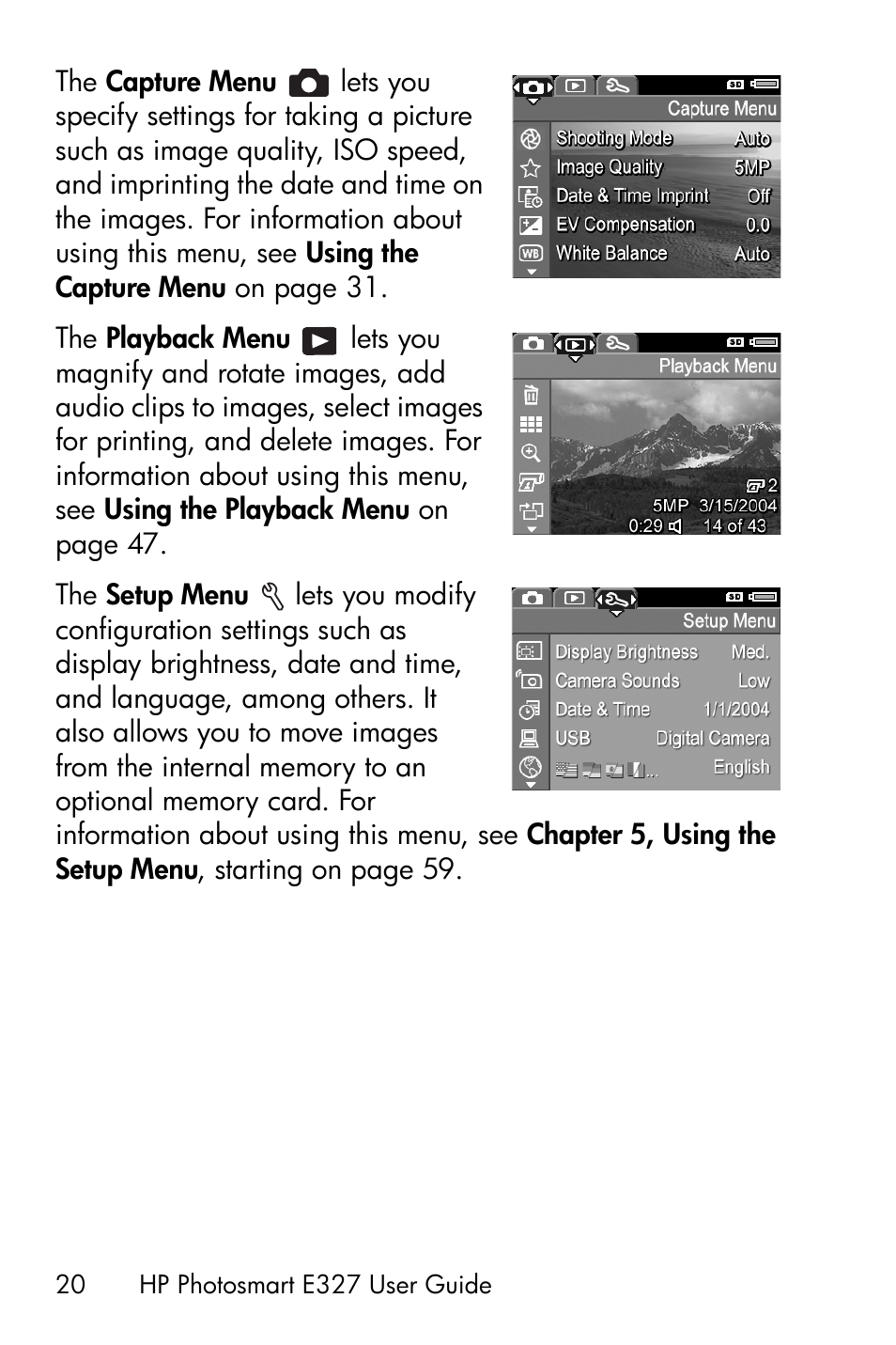 HP Photosmart E327 User Manual | Page 20 / 130