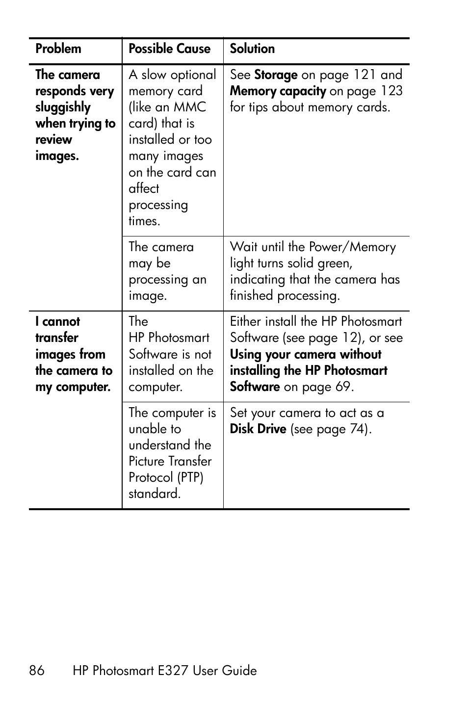 HP Photosmart E327 User Manual | Page 86 / 130