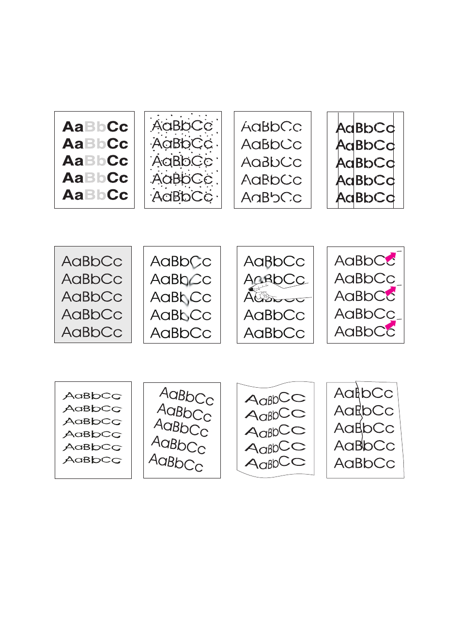 Image defect examples | HP 2100 M  EN User Manual | Page 104 / 184