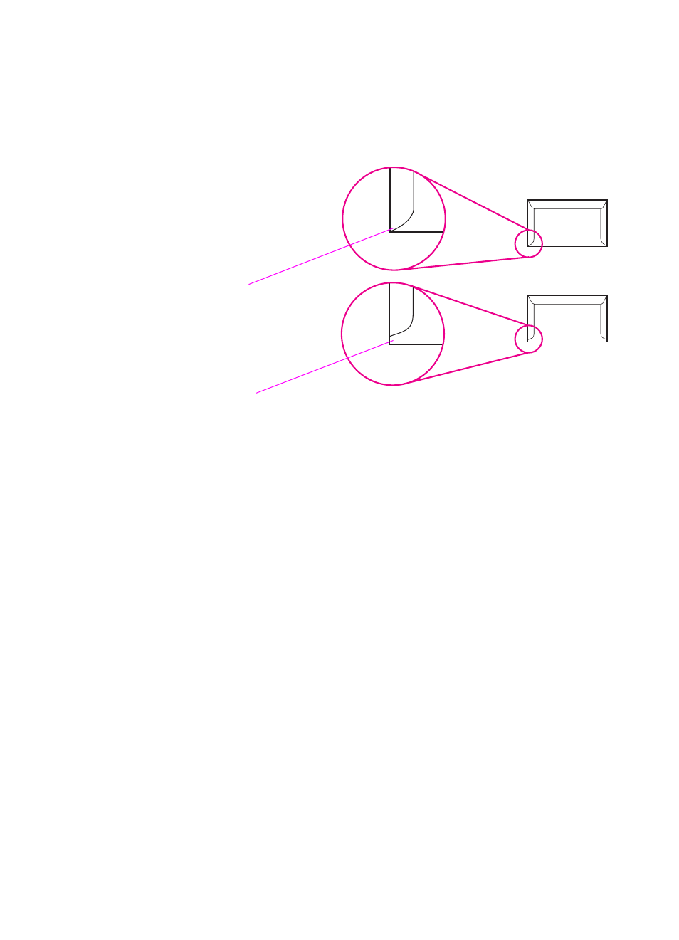 Envelopes with double side seams, Envelopes with adhesive strips or flaps | HP 2100 M  EN User Manual | Page 158 / 184