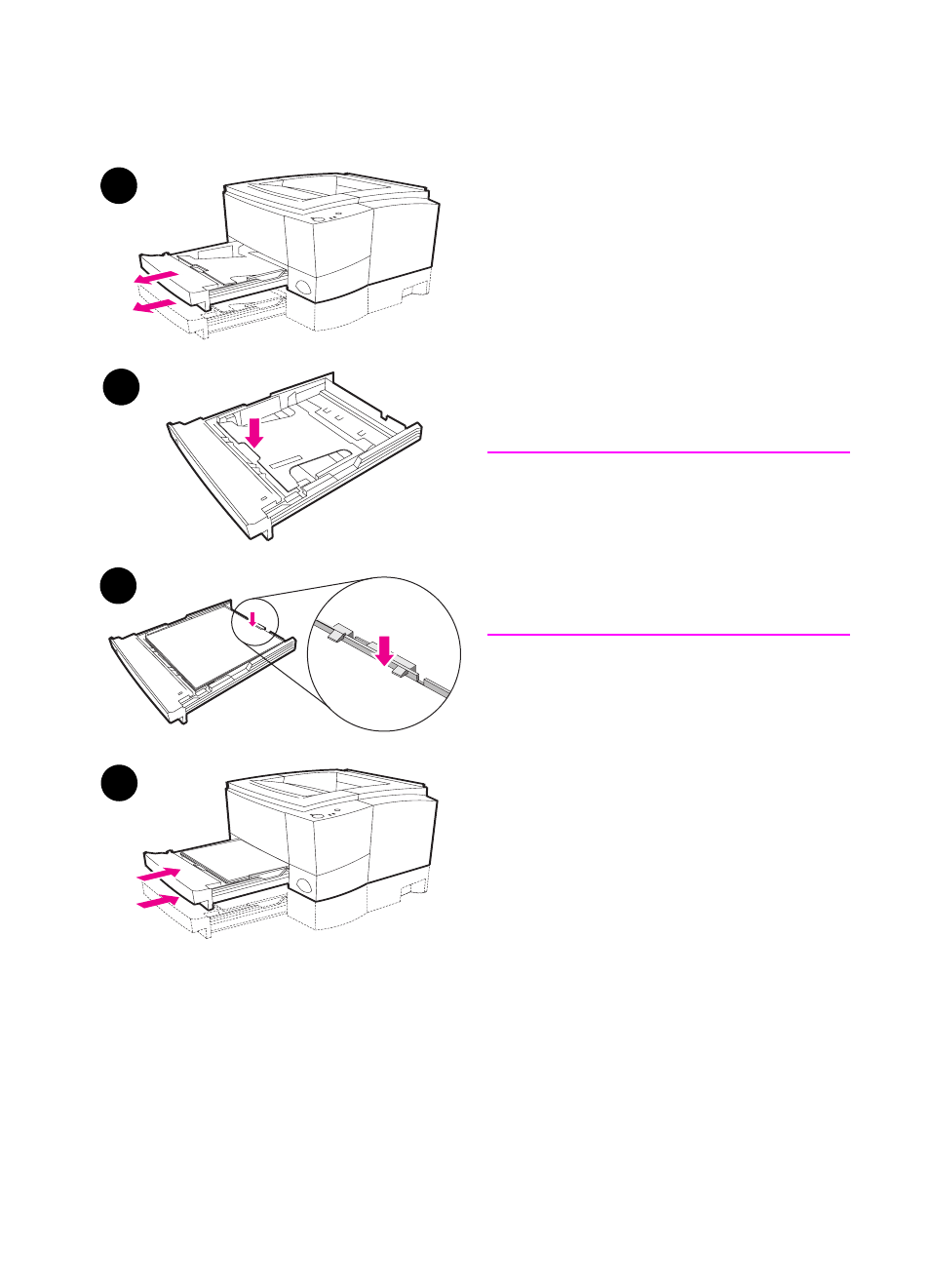 Reloading media into tray 2 or optional tray 3 | HP 2100 M  EN User Manual | Page 44 / 184
