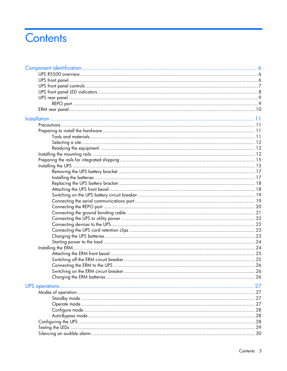 HP R5500 User Manual | Page 3 / 61