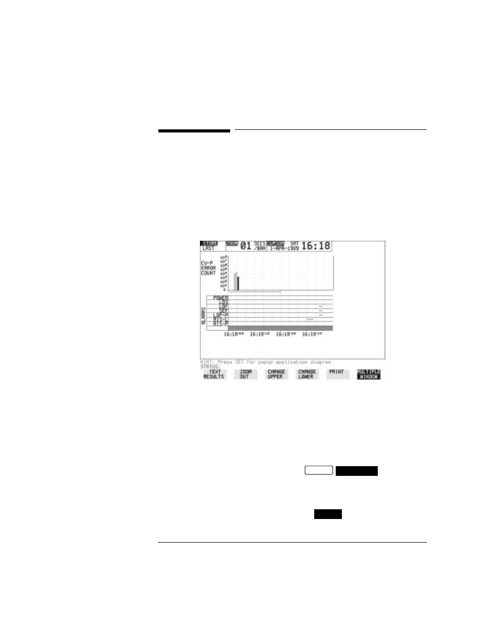 Logging graph displays, Log to an external printer, Logging graph displays 105 | HP OMNIBER 718 HP 37718A User Manual | Page 115 / 190