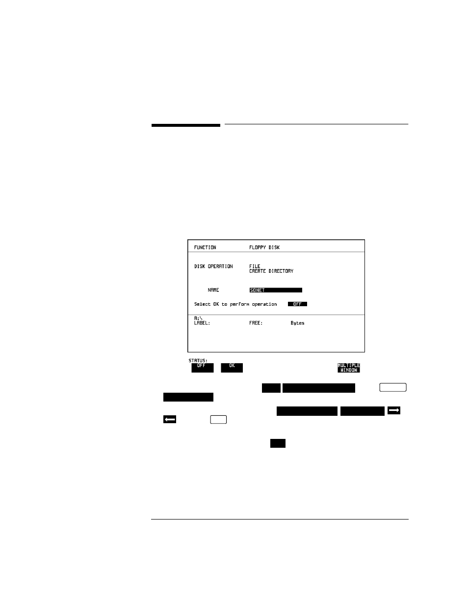 Managing files and directories on disk, Creating a directory on disk, Managing files and directories on disk 133 | HP OMNIBER 718 HP 37718A User Manual | Page 143 / 190