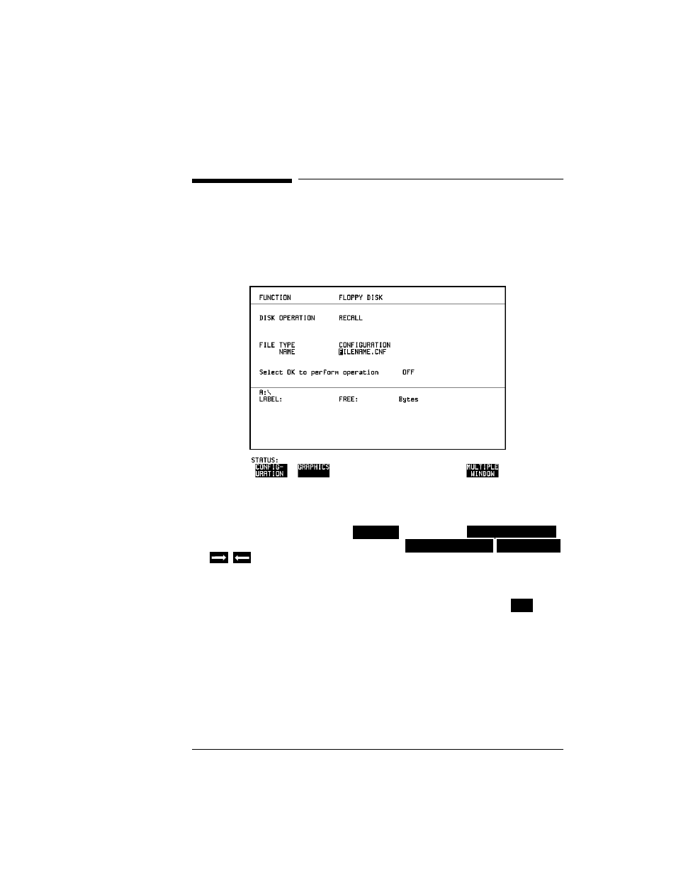 Recalling configuration from disk, Recalling configuration from disk 144 | HP OMNIBER 718 HP 37718A User Manual | Page 154 / 190