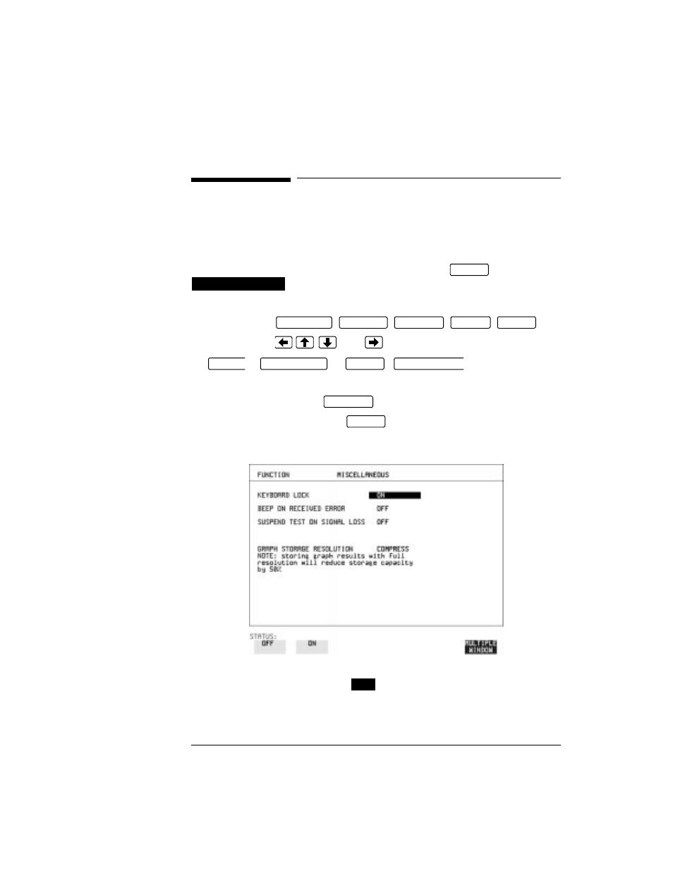 Enabling keyboard lock, Enabling keyboard lock 156 | HP OMNIBER 718 HP 37718A User Manual | Page 166 / 190