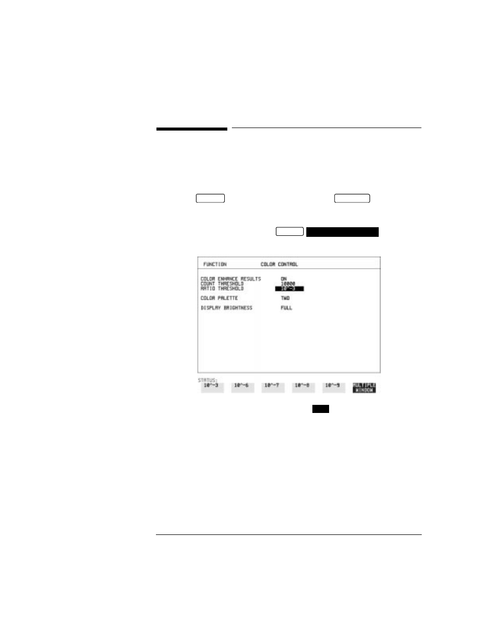 Setting error threshold indication, Setting error threshold indication 159 | HP OMNIBER 718 HP 37718A User Manual | Page 169 / 190