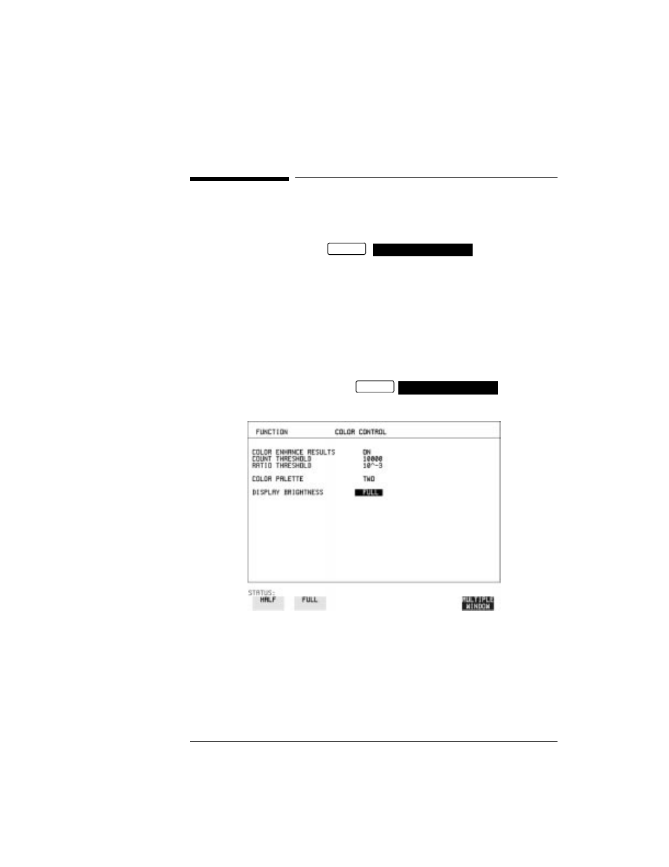 Setting screen brightness and color, Setting screen brightness and color 160 | HP OMNIBER 718 HP 37718A User Manual | Page 170 / 190