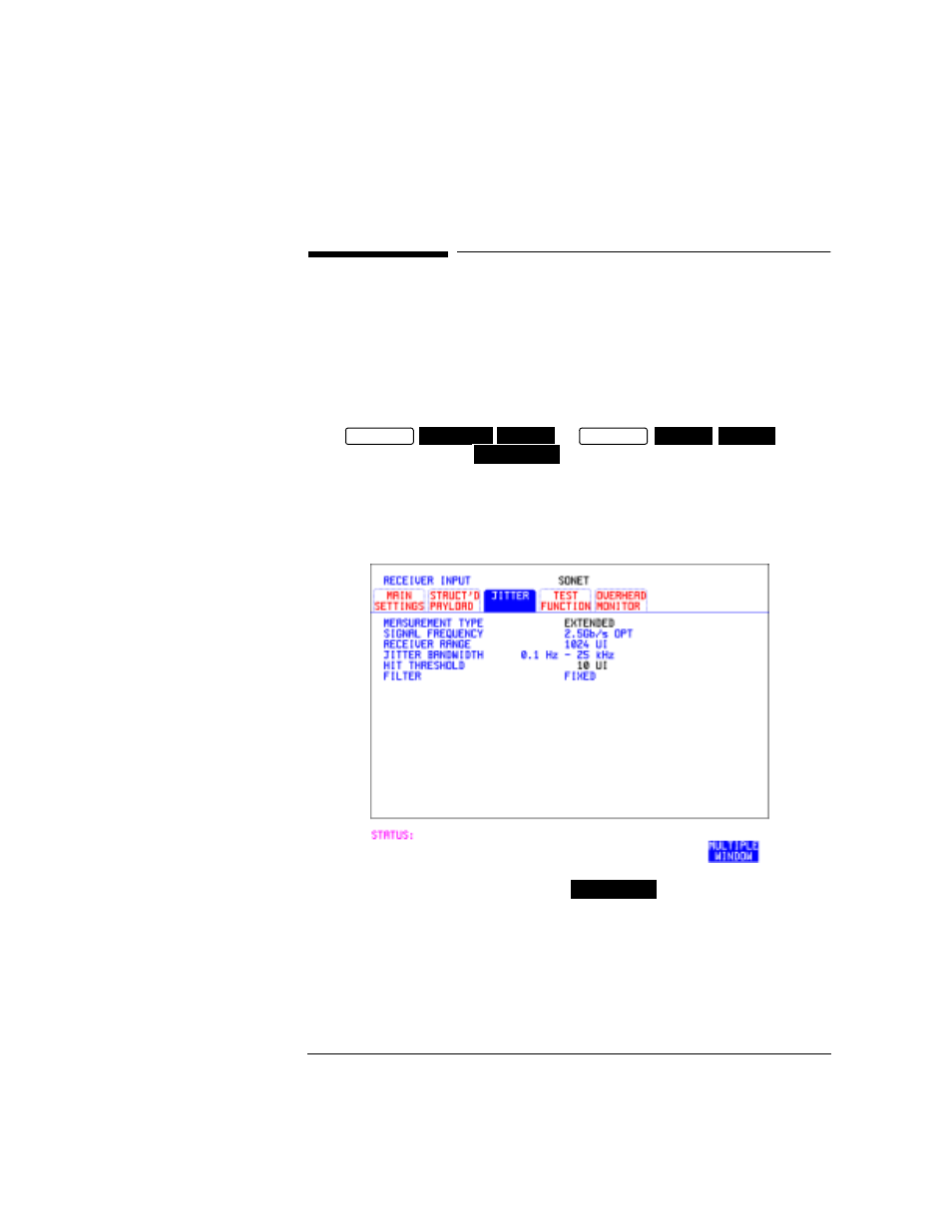 Setting extended jitter receive interface, Setting extended jitter receive interface 19 | HP OMNIBER 718 HP 37718A User Manual | Page 29 / 190