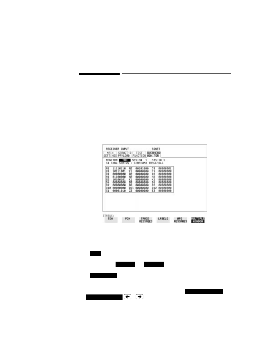 Using receive overhead monitor, Using receive overhead monitor 24 | HP OMNIBER 718 HP 37718A User Manual | Page 34 / 190