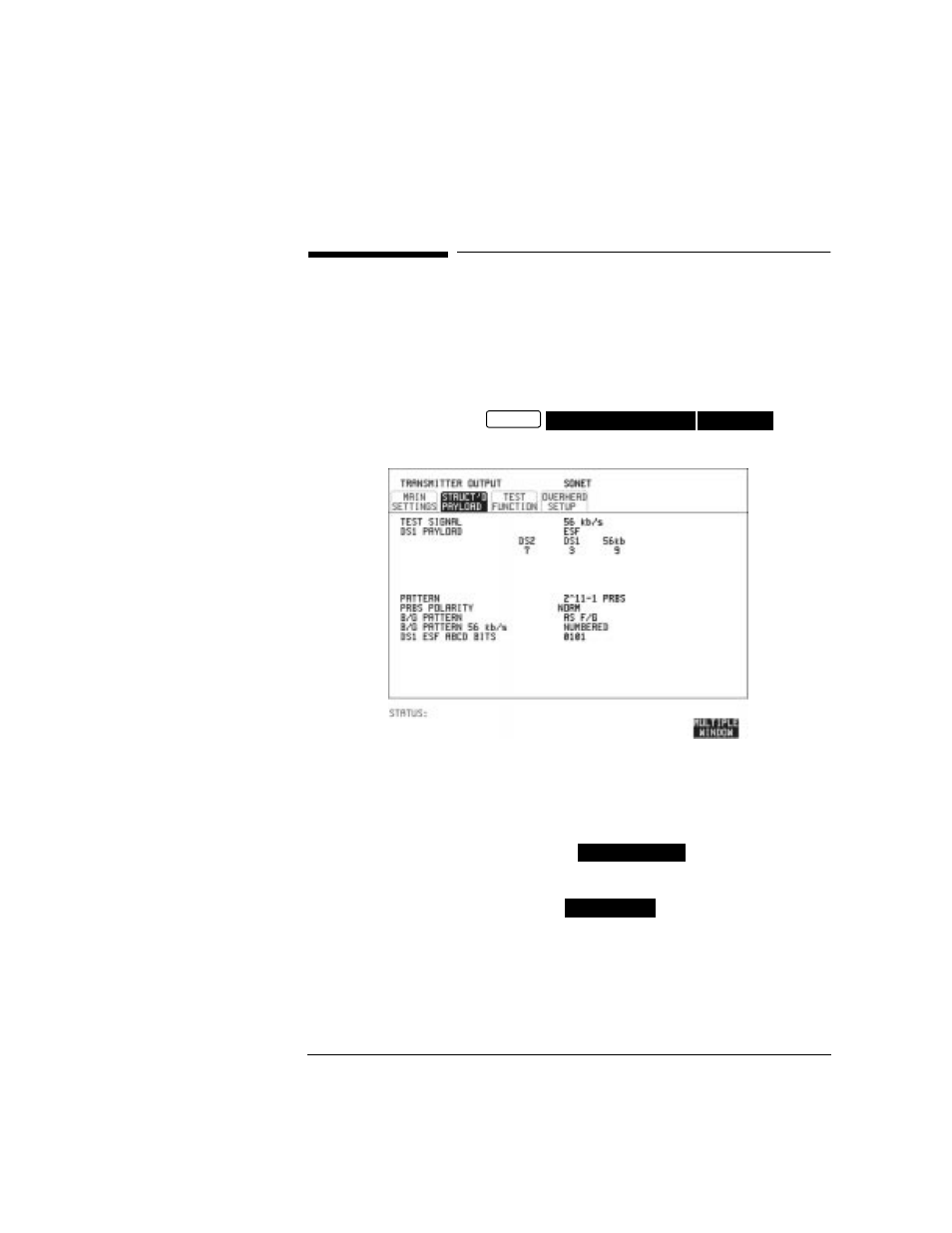 Setting transmit structured payload/test signal, Setting transmit structured payload/test signal 37 | HP OMNIBER 718 HP 37718A User Manual | Page 47 / 190