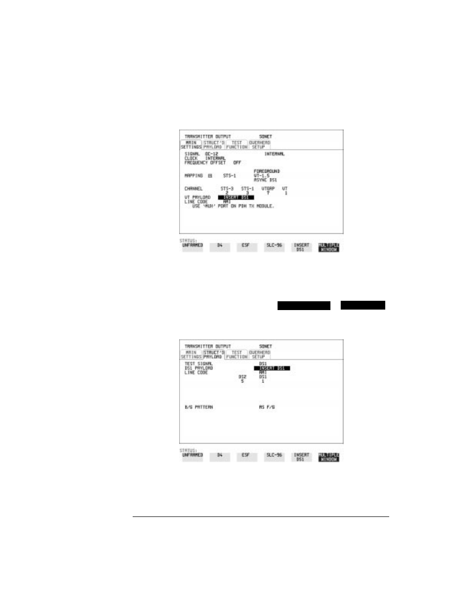 Insert 2 mb/s or ds1 (unstructured sonet payload) | HP OMNIBER 718 HP 37718A User Manual | Page 54 / 190