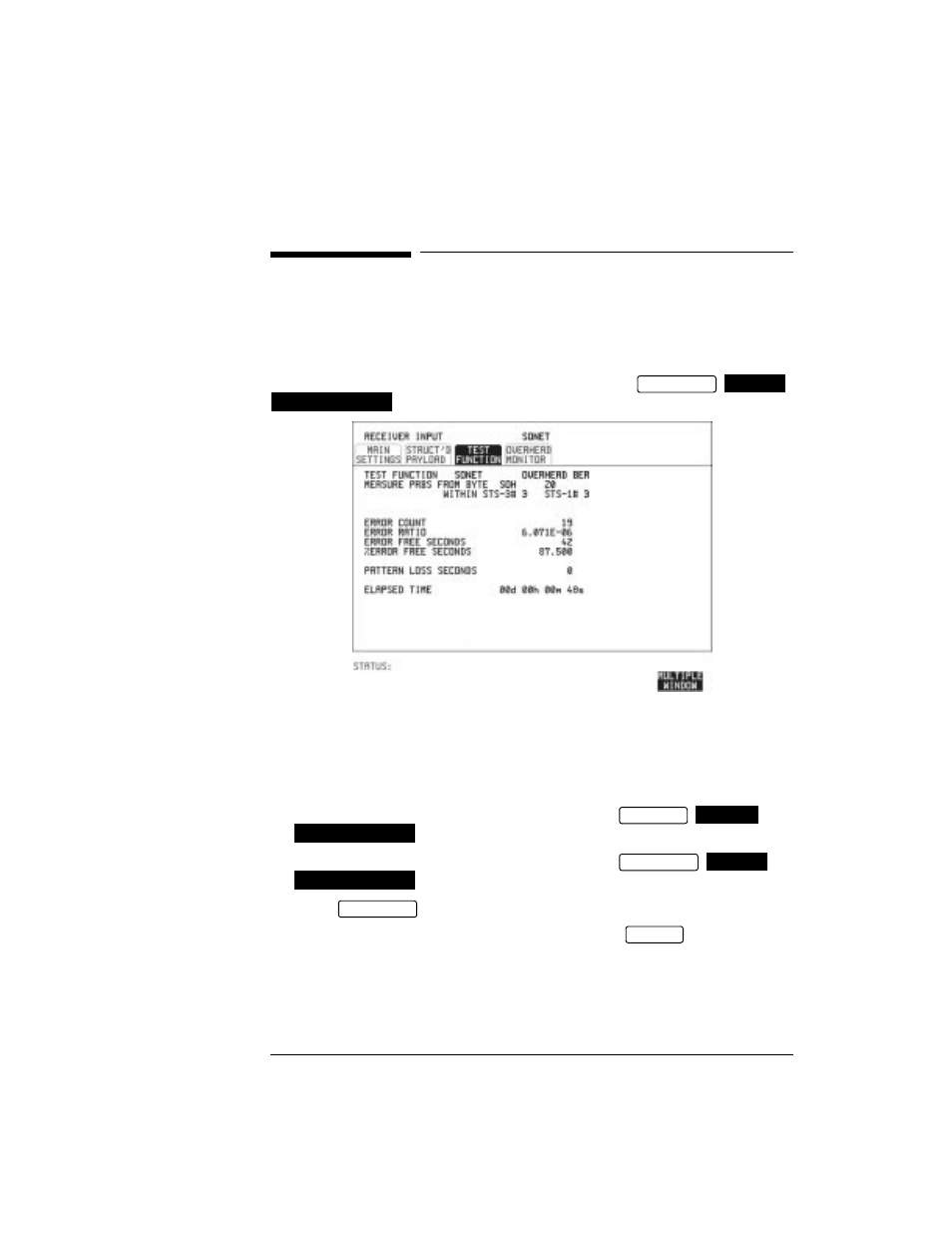 Using overhead ber test function, Using overhead ber test function 68 | HP OMNIBER 718 HP 37718A User Manual | Page 78 / 190