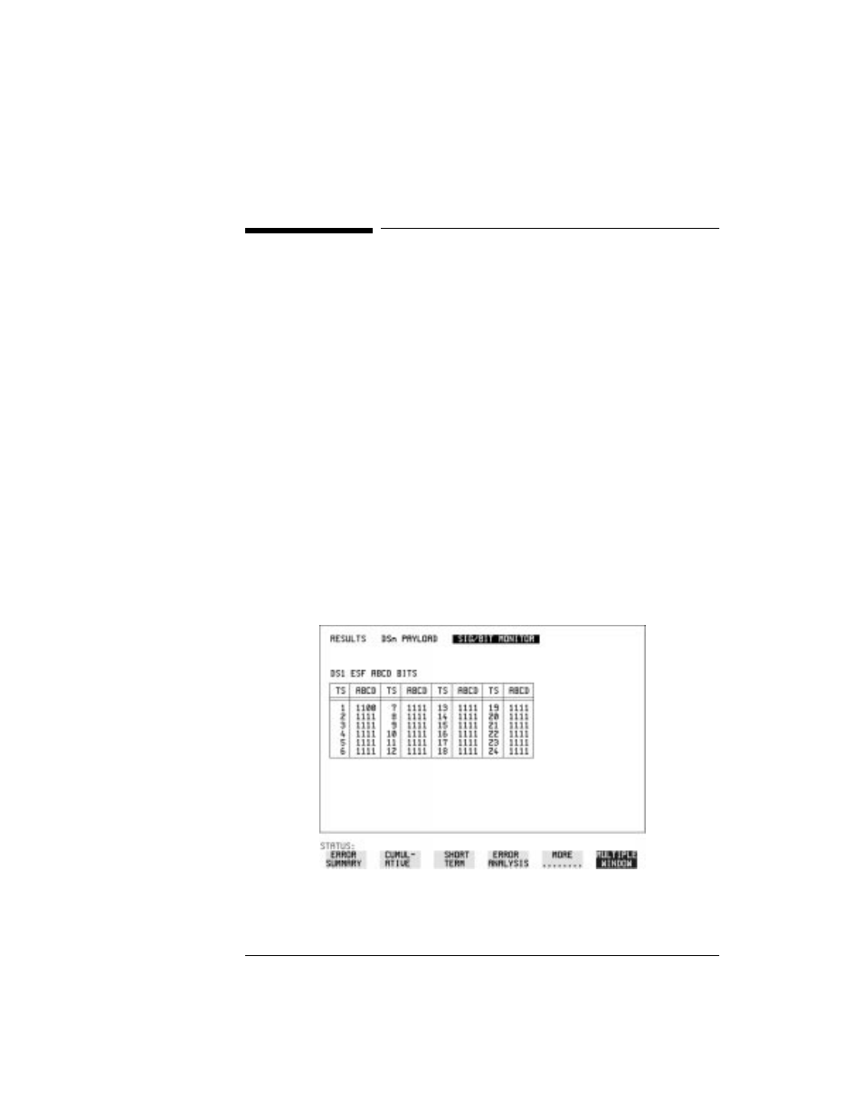 Monitoring signaling bits, D4 and slc-96 payloads, Esf payloads | Monitoring signaling bits 76 | HP OMNIBER 718 HP 37718A User Manual | Page 86 / 190
